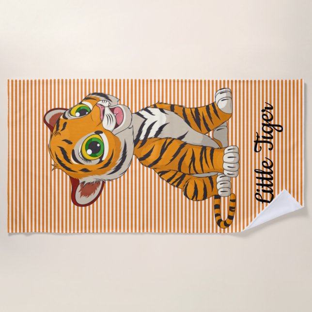 Serviette de plage Little Tiger Stripes (Devant)