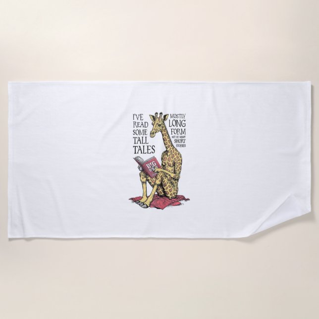 Serviette De Plage Livre amusant Giraffe Longue Forme Lire Contes lon (Devant)