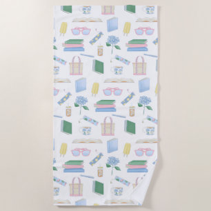 Serviette De Plage Livre Côtier Club Summer Beach Lecture