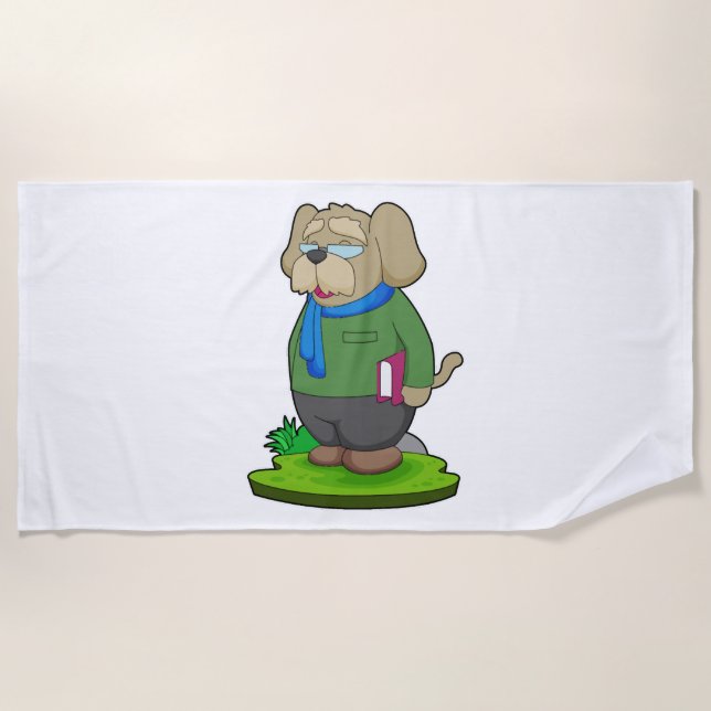 Serviette De Plage Livre de l'enseignant de chien (Devant)