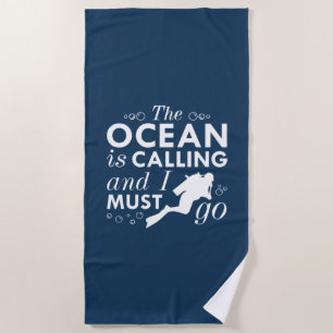 Serviette De Plage L'Océan Appelle Et Je Dois Y Aller