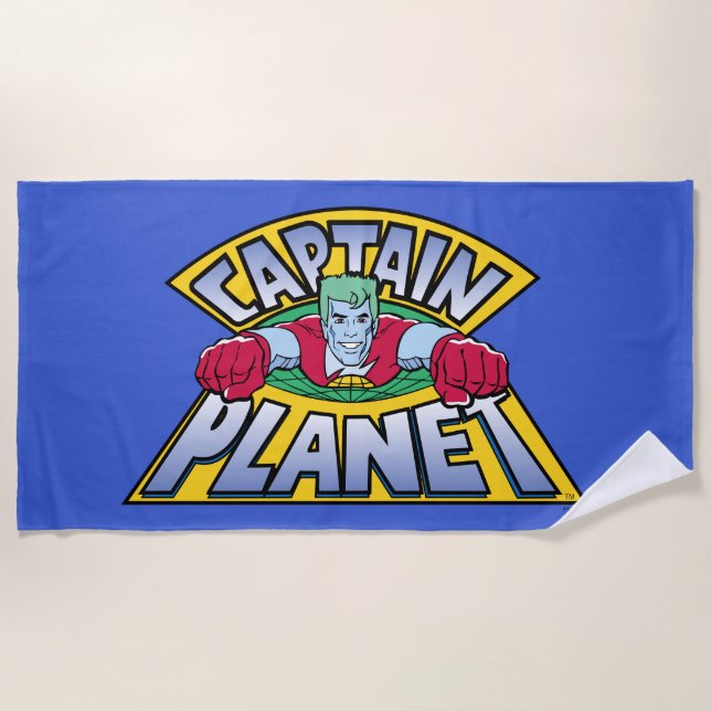 Serviette De Plage Logo Captain Planet (Devant)