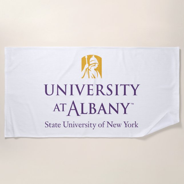 Serviette De Plage Logo de l'Université d'Albany (Devant)
