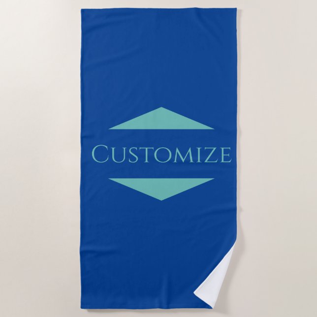 Serviette De Plage Logo de société personnalisé (Devant)
