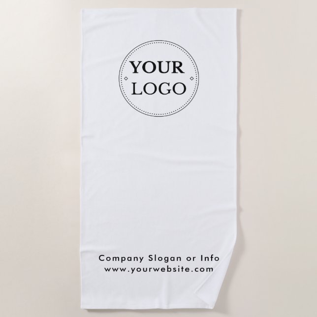 Serviette De Plage Logo d'entreprise - Swag promotionnel minimaliste (Devant)