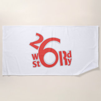 Serviette De Plage logo d'histoire de 26 mots