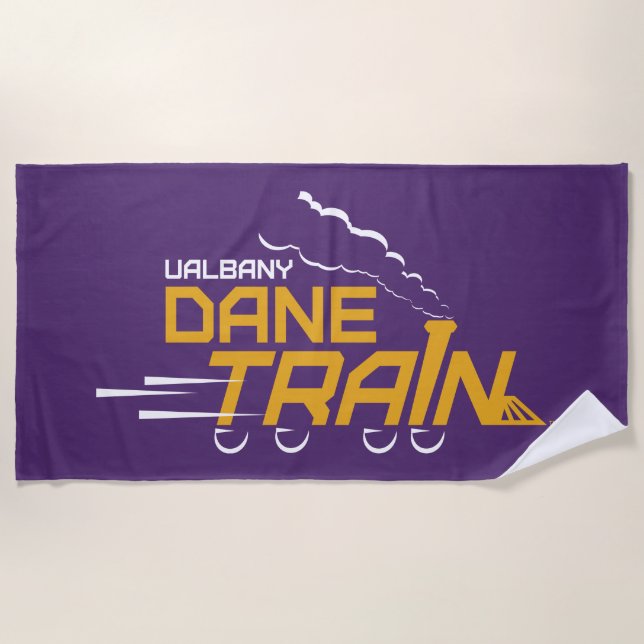 Serviette De Plage Logo du train UAlbany Dane (Devant)