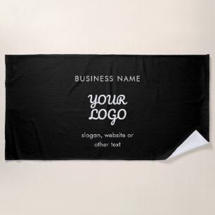 Serviette De Plage Logo et texte promotionnels modernes Couleur mod