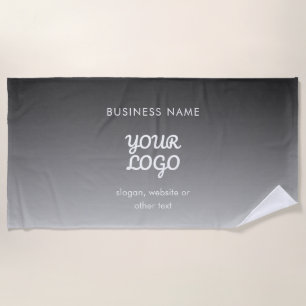 Serviette De Plage Logo et texte promotionnels modernes Couleur mod