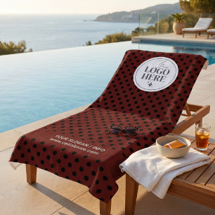Serviette De Plage Logo minimaliste marron de business Nobel point pa