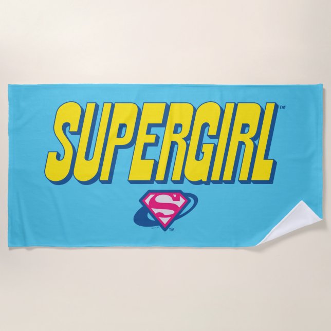 Serviette De Plage Logo Pop Supergirl (Devant)