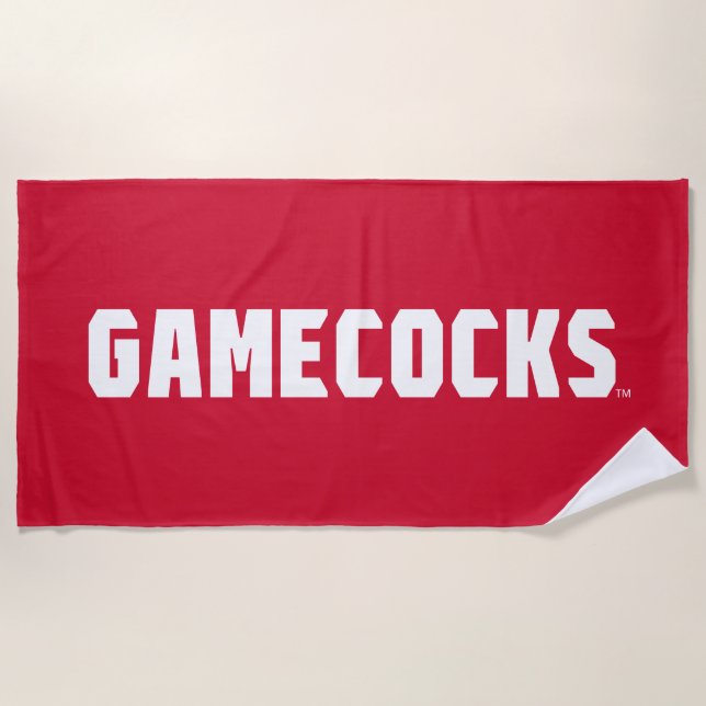Serviette De Plage Logo rouge de Jacksonville State University Gameco (Devant)