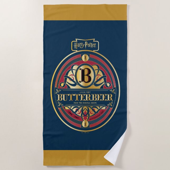 Serviette De Plage Logo vertical BUTTERBEER™ (Devant)