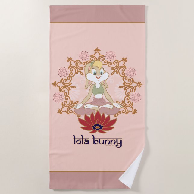 Serviette De Plage Lola Bunny Yoga Lotus Pose (Devant)