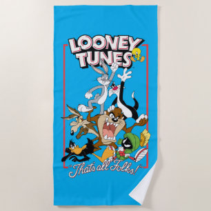 Serviette De Plage LOONEY TUNES™ "C'EST TOUS LES FOLKS!™" Pile de gro