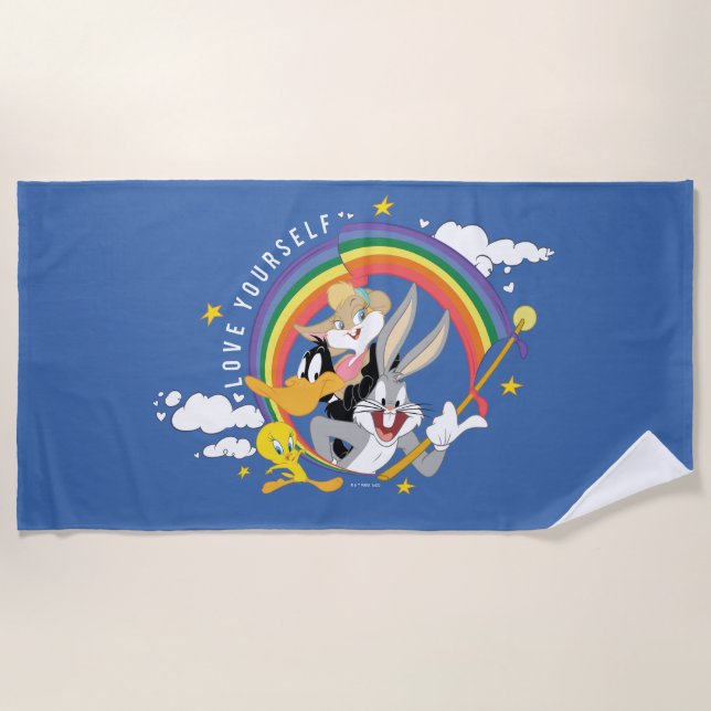 Serviette De Plage LOONEY TUNES™ - Love Yourself Pride Badge (Devant)
