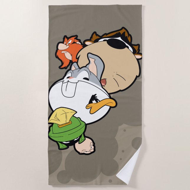 Serviette De Plage LOONEY TUNES™ Têtes massives stylisées (Devant)