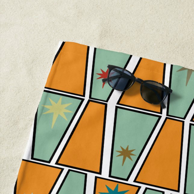 Serviette De Plage Losanges avec explosions stellaires  (En situation)