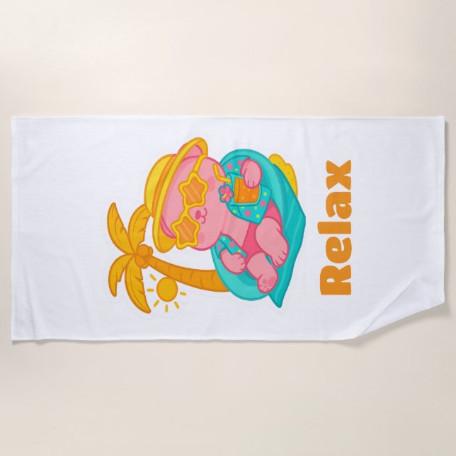 Serviette De Plage  Lotus Relax Beach Towel (Devant)