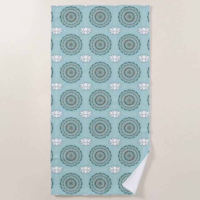 Serviette de plage Lotus Weave (Devant)