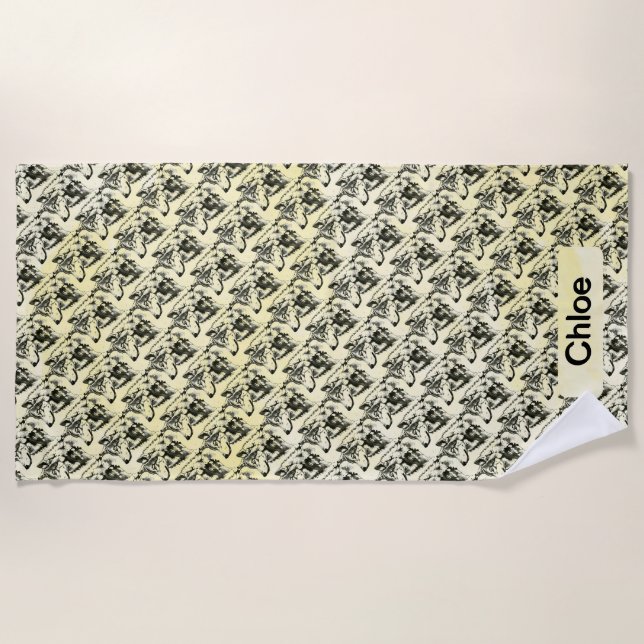 Serviette De Plage Loup (Devant)