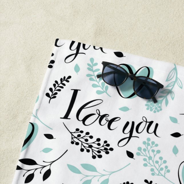 Serviette De Plage Love Beach Towel (En situation)