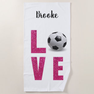 Serviette De Plage Love Soccer