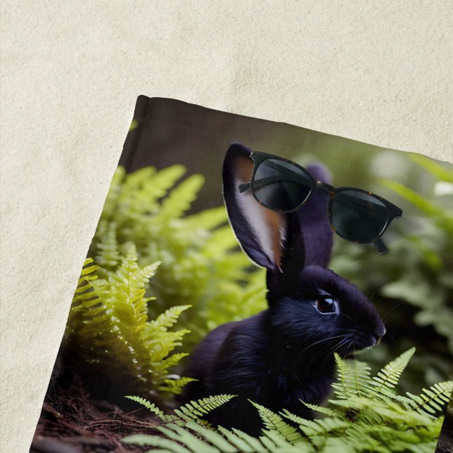 Serviette De Plage Lucifer le lapin noir : un ensemble sombre de méfa (En situation)