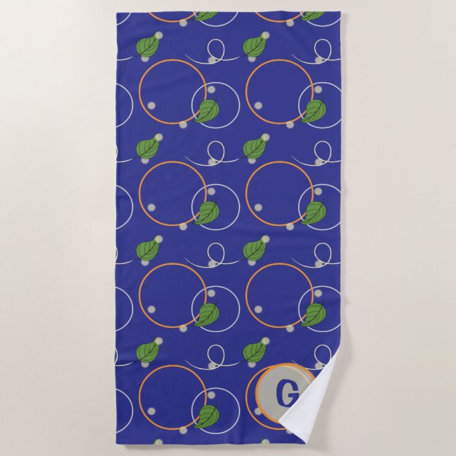 Serviette de plage Lucioles au-dessus de l'eau (Devant)