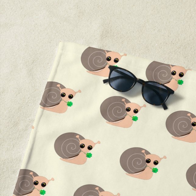 Serviette De Plage Lucky Snail - (En situation)