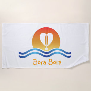 Serviette De Plage Luffers Sunset_Heart-Shaped Sail_Bora Bora
