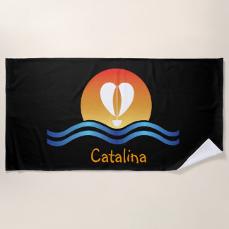 Serviette De Plage Luffers Sunset_Heart-Shaped Sail_Catalina