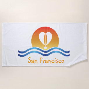 Serviette De Plage Luffers Sunset_Heart-Shaped Sail_San Francisco
