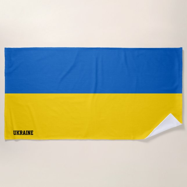 Serviette De Plage L'Ukraine Drapeau Splendide Patriotique (Devant)