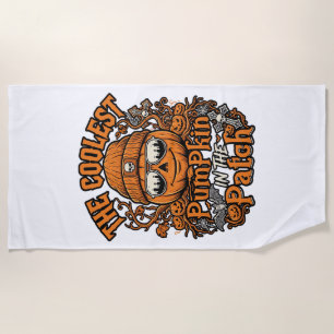 Serviette De Plage Lunettes de soleil Coolest Pumpkin Patch Halloween