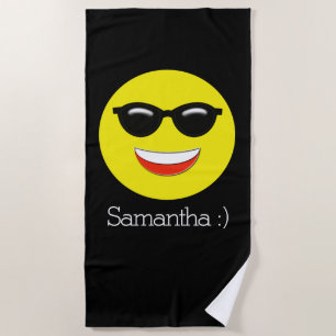 Serviette De Plage Lunettes de soleil de réfrigération Emoji