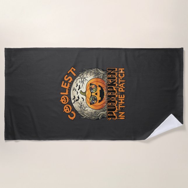 Serviette De Plage Lunettes de soleil hallowen effrayantes de champ d (Devant)