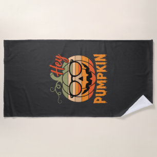 Serviette De Plage Lunettes de soleil rétro Halloween Hey Pumpkin