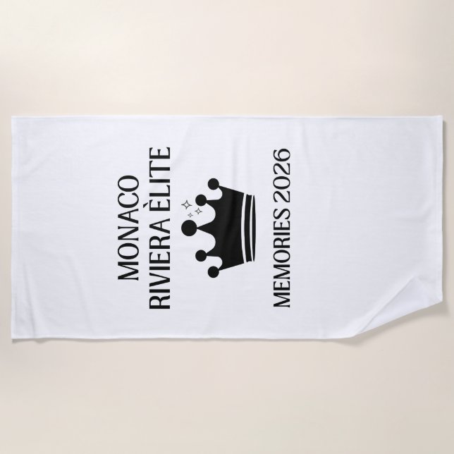 Serviette de plage luxueuse Monaco Riviera Elite 2 (Devant)