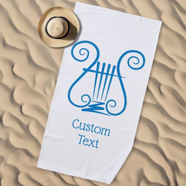 Serviette De Plage Lyre Bleue (Créateur téléchargé)
