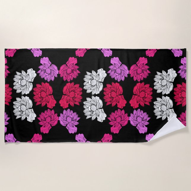 Serviette De Plage Lys d'eau végétale (Devant)