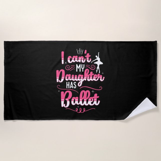 Serviette De Plage Ma Fille A Du Ballon (Devant)