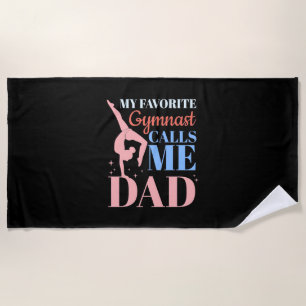Serviette De Plage Ma Gymnaste Favorite M'Appelle Papa