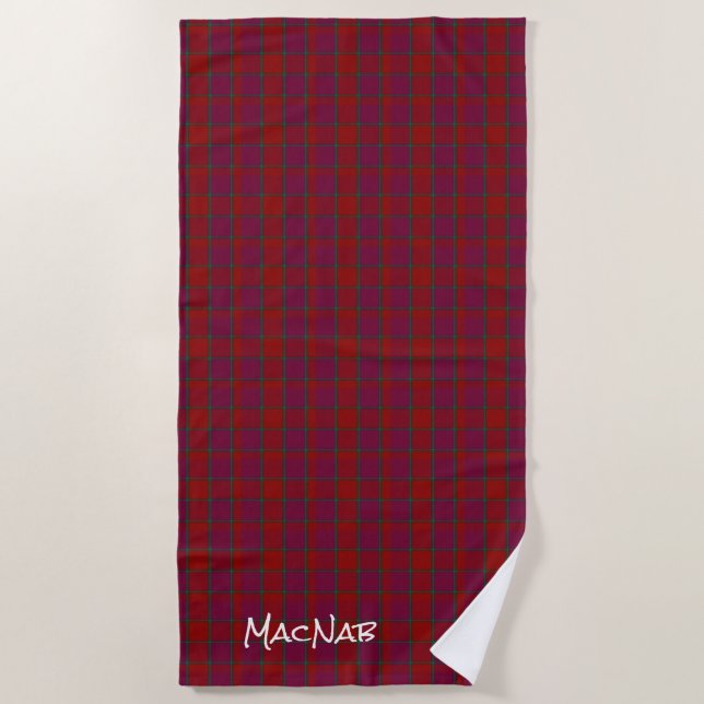 Serviette De Plage MacNab Clan Tartan Plaid Beach Towel (Devant)