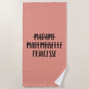 Serviette De Plage Madame Mademoiselle Princesse