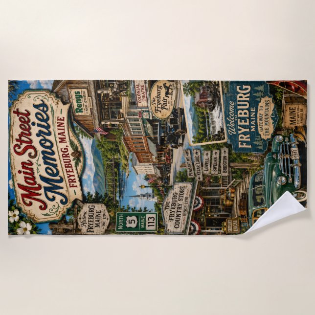 Serviette de plage Main Street Memories Fryeburg M (Devant)