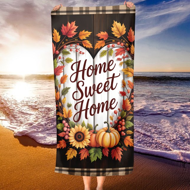 Serviette De Plage Maison Douce Maison Automne Cosy Citrouilles & Vib (Créateur téléchargé)