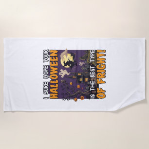 Serviette De Plage Maison hantée de terreur d'Halloween Sorcière Fant