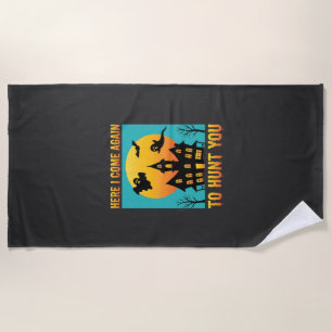 Serviette De Plage Maison Hantée Halloween En Compagnie De Mes Sorciè