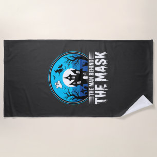 Serviette De Plage Maison Hantée Halloween Homme Derrière le Masque